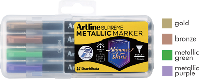 SHACHIHATA Artline Supreme Metallic Marker - 1.0 mm - Metallic Purple