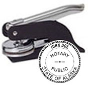 E11-Alaska Notary Pocket Embosser<br>1-1/2" Diameter