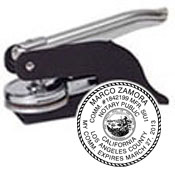 E11-California Notary Pocket Embosser<br>1-1/2" Diameter