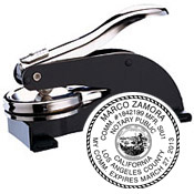 E13-California Notary Desk Embosser<br>1-1/2" Diameter