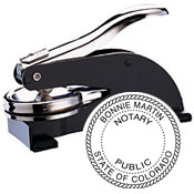 E13-Colorado Notary Desk Embosser<br>1-1/2" Diameter