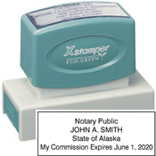 N18-Alaska Notary<br>Xstamper Pre-Inked Stamp<br>15/16" x 2-13/16"