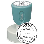 N53-Alaska Notary<br>Round Stamp<br>1-9/16" Diameter