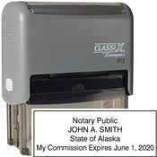 P13-Alaska Notary<br>ClassiX Self-Inking Stamp<br>1" x 2-1/2"